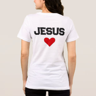 Jesus Heart Bold Text Christian Tri-Blend Shirt