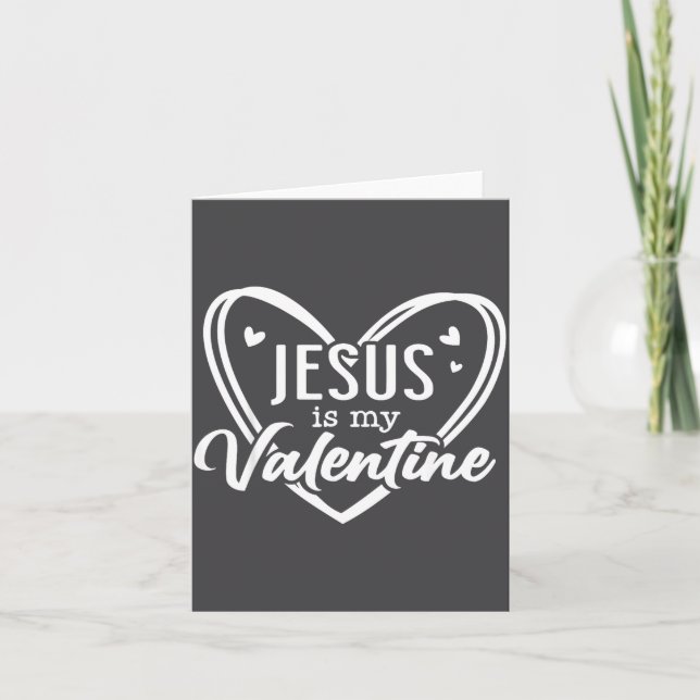 Jesus Heart Christian Faith Love Valentines Day Me Card (Front)