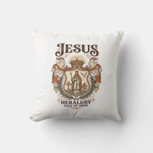 Jesus Heraldry Coat Of Arms Jesus Heraldry Coat Ar Cushion