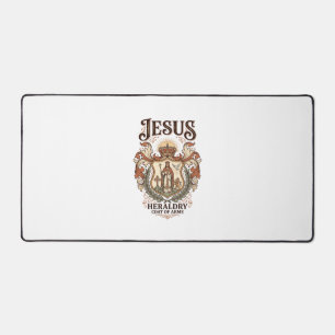 Jesus Heraldry Coat Of Arms Jesus Heraldry Coat Ar Desk Mat