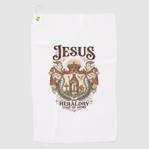 Jesus Heraldry Coat Of Arms Jesus Heraldry Coat Ar Golf Towel