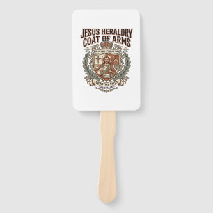 Jesus Heraldry Coat Of Arms Jesus Heraldry Coat Ar Hand Fan