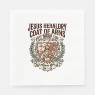 Jesus Heraldry Coat Of Arms Jesus Heraldry Coat Ar Napkin