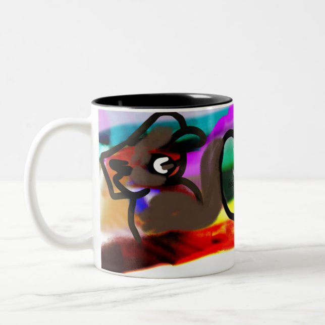 Jesus here and there  Two-Tone coffee mug (Left)