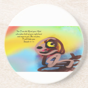 Jesus here coaster