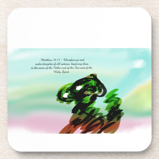 jesus here coaster (Front)