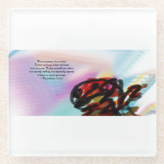 jesus here glass coaster