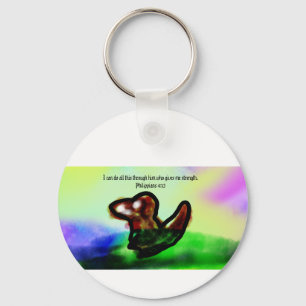 jesus here key ring