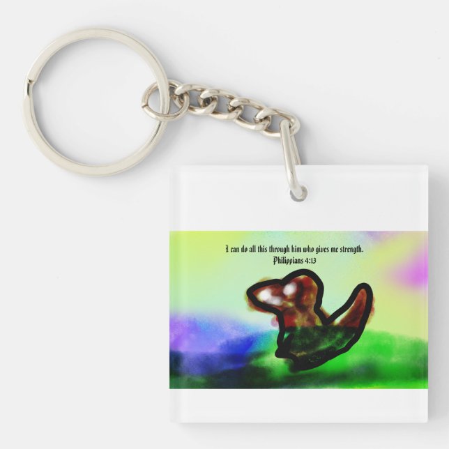 jesus here  key ring (Front)