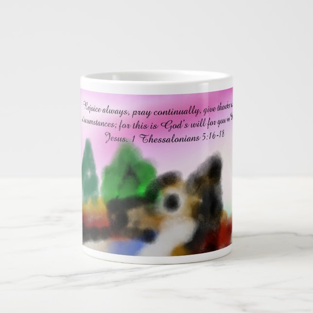 jesus here  large coffee mug (Front)