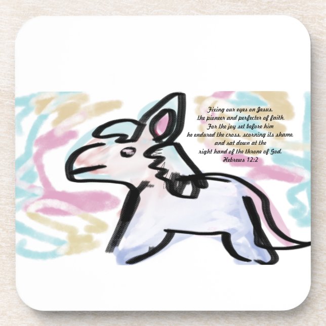 Jesus here trust  coaster (Front)