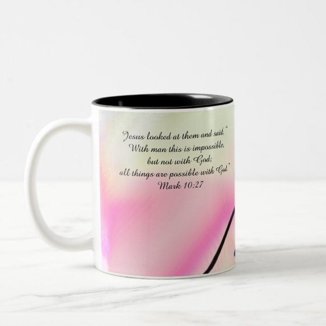 jesus here  Two-Tone coffee mug (Left)