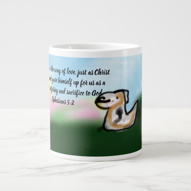 jesus here walking large coffee mug (Front)
