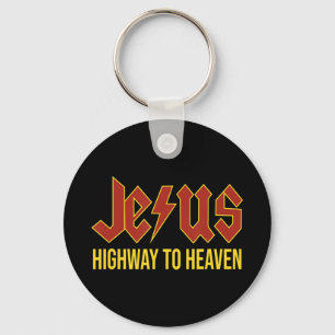 Jesus Highway To Heaven Christian Gift T-ShirtJesu Key Ring
