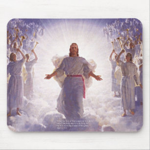 Jesus & his Angels 1 Mousepad Options
