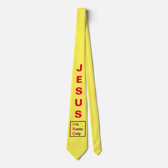 Jesus - His Name Only Neck Tie (Yellow) (Front)