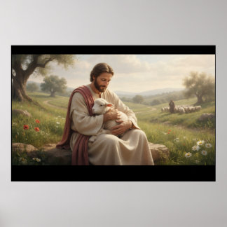 Jesus Holding a Lamb Wall Art | The Good Shepherd