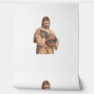 Jesus Holding Moo Deng Tank Top Wallpaper