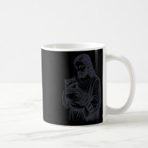 Jesus Holding Racoon Coffee Mug