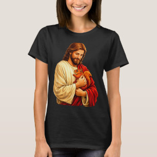 Jesus holding squirrel christian  T-Shirt