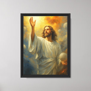 Jesus Holding the Light of Creation Canvas Print