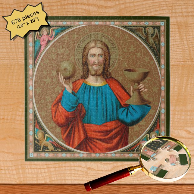 Jesus Holding Up the Eucharist (SNV 050) Jigsaw Puzzle (Creator Uploaded)