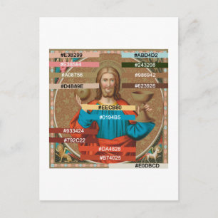Jesus Holding Up the Eucharist (SNV 050) Postcard