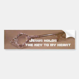 Jesus holds the key to my heart bumper sticker