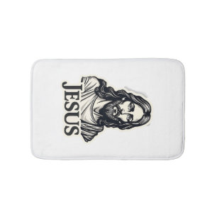 Jesus Holy Name Vintage Engraving Shirt 2 Bath Mat