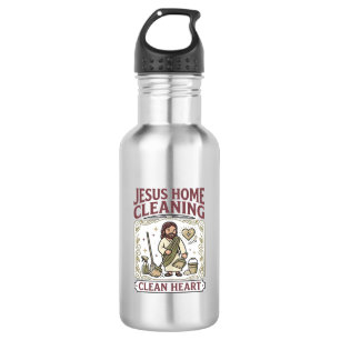 Jesus Home Cleaning Clean Heart Jesus Home Cleanin 532 Ml Water Bottle