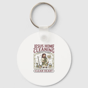 Jesus Home Cleaning Clean Heart Jesus Home Cleanin Key Ring