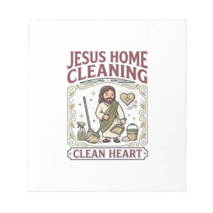 Jesus Home Cleaning Clean Heart Jesus Home Cleanin Notepad