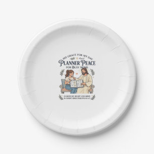 Jesus Homeschool Mum Planner Shirt Faith Based Des Paper Plate