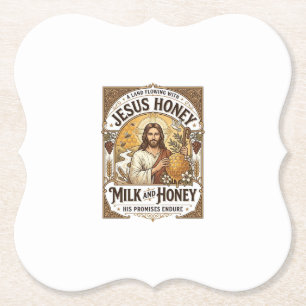 Jesus Honey Milk And Honey Jesus Honey Milk Honey  Paper Coaster