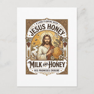 Jesus Honey Milk And Honey Jesus Honey Milk Honey  Postcard