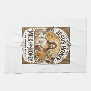 Jesus Honey Milk And Honey Jesus Honey Milk Honey Tea Towel