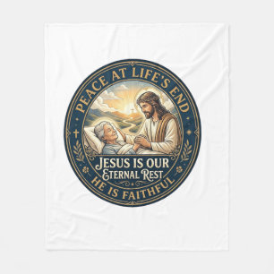 Jesus Hospice End Of Life Comfort Shirt Christian Fleece Blanket