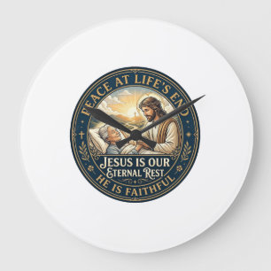 Jesus Hospice End Of Life Comfort Shirt Christian Large Clock