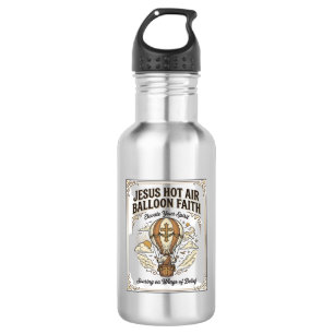 Jesus Hot Air Balloon Faith Jesus Hot Air Balloon 532 Ml Water Bottle