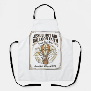 Jesus Hot Air Balloon Faith Jesus Hot Air Balloon Apron