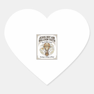 Jesus Hot Air Balloon Faith Jesus Hot Air Balloon Heart Sticker