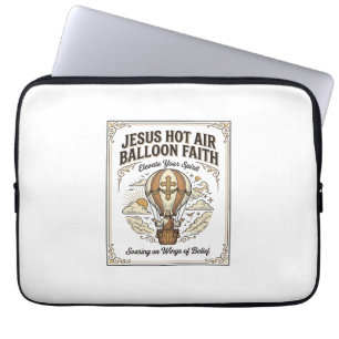 Jesus Hot Air Balloon Faith Jesus Hot Air Balloon  Laptop Sleeve