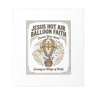 Jesus Hot Air Balloon Faith Jesus Hot Air Balloon  Notepad