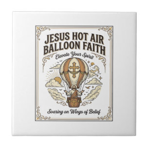 Jesus Hot Air Balloon Faith Jesus Hot Air Balloon Tile
