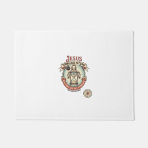 Jesus Hourglass Patience Jesus Hourglass Patience Doormat
