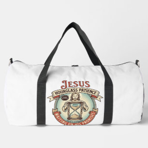 Jesus Hourglass Patience Jesus Hourglass Patience Duffle Bag