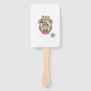 Jesus Hourglass Patience Jesus Hourglass Patience Hand Fan