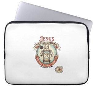 Jesus Hourglass Patience Jesus Hourglass Patience  Laptop Sleeve