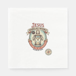 Jesus Hourglass Patience Jesus Hourglass Patience  Napkin