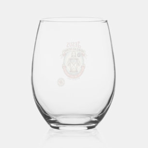 Jesus Hourglass Patience Jesus Hourglass Patience  Stemless Wine Glass
